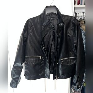 Baccini Faux Leather Jacket Size M